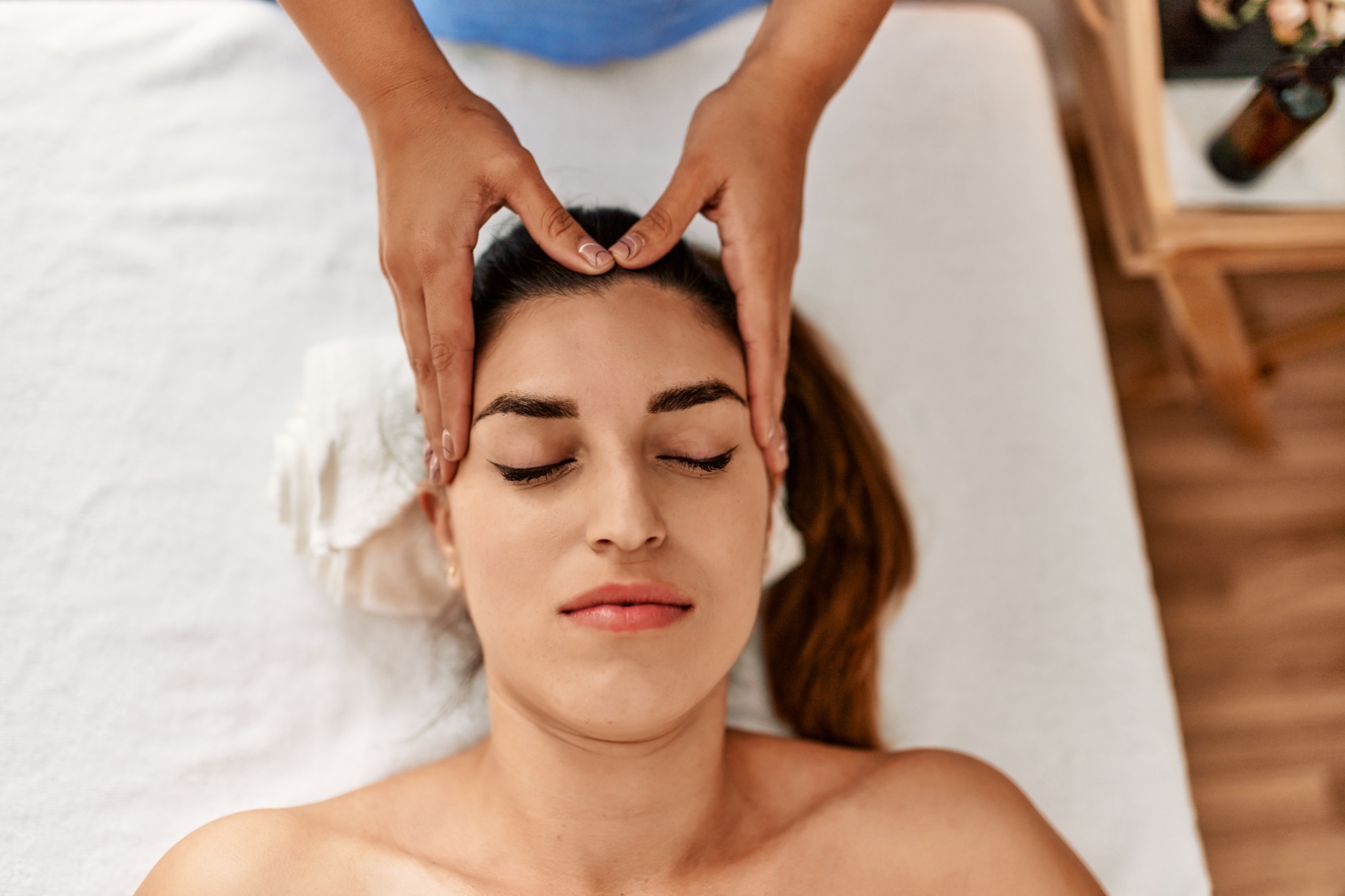 Image of a women enjoying facial spa in best spa  in jubliee hills hyderabad